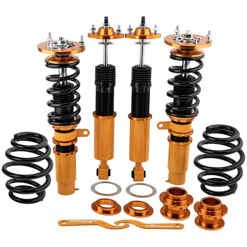 Maxpeedingrods 24 Way Adjustable Damper Coilovers Shock Struts compatible  for BMW E46 3 Series 98-02