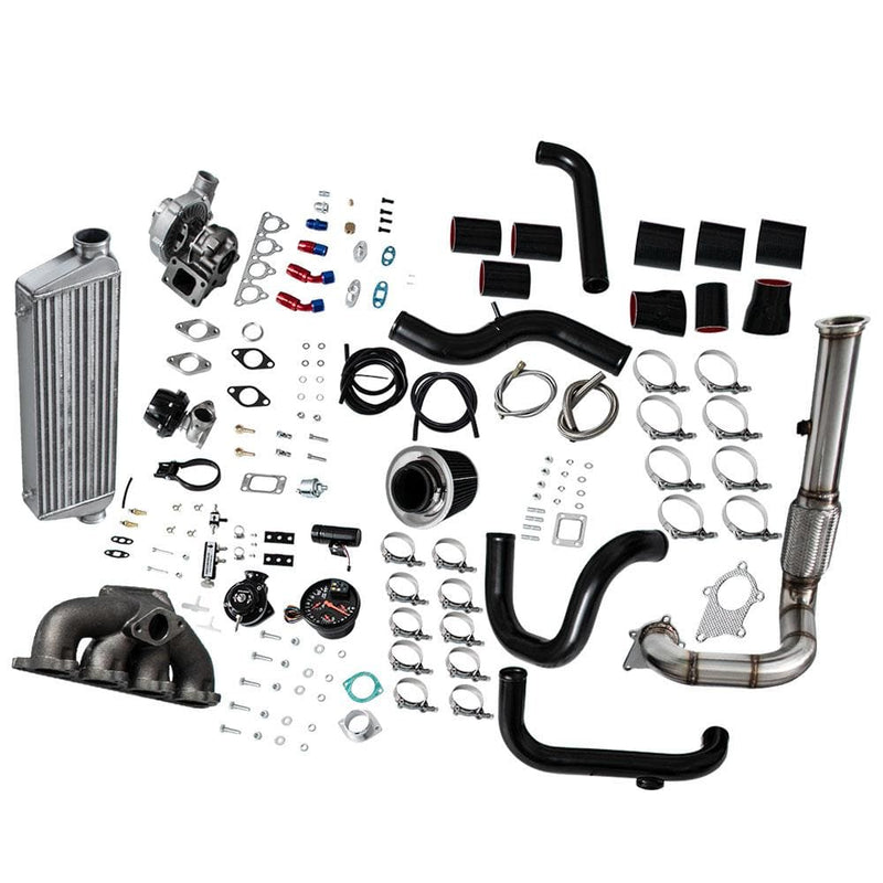 Black Series for 92-00 Civic EX LX VP DelSol D15 D16 T3/T4 Turbo Kit Keep AC&PS Black Series for 92-00 Civic EX LX VP DelSol D15 D16 T3/T4 Turbo Kit Keep AC&PS