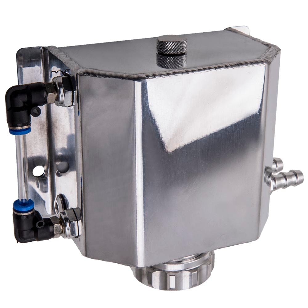 ASI Performance 1000ml Aluminum Coolant Overflow Recovery Tank - LPG Compatible, Lifetime Warranty